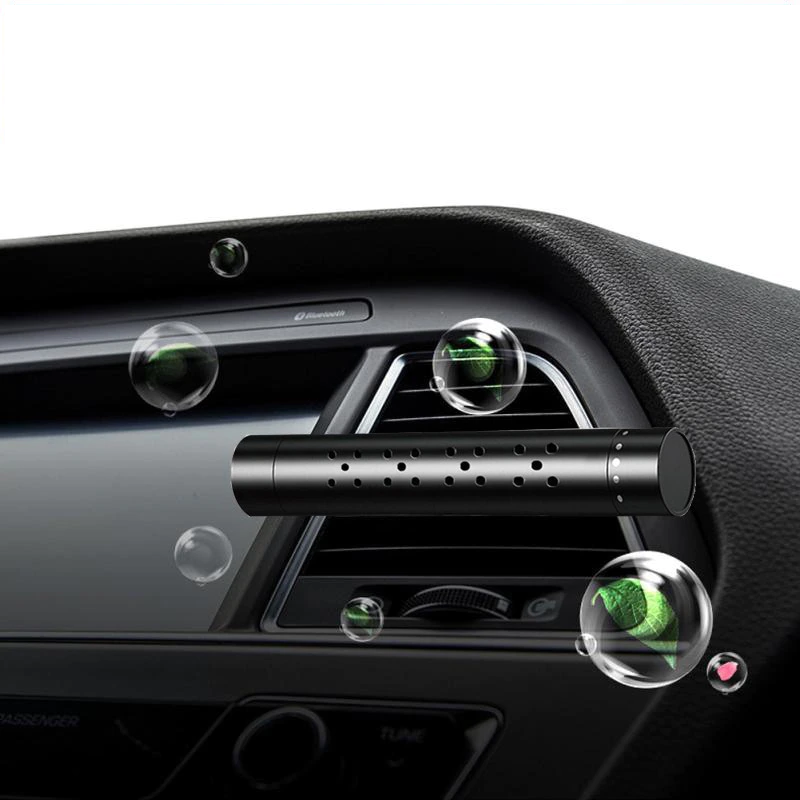 Smart Car Fortwo Vent Clip Air Freshener, 5 Scents Sticks, Black Alumi