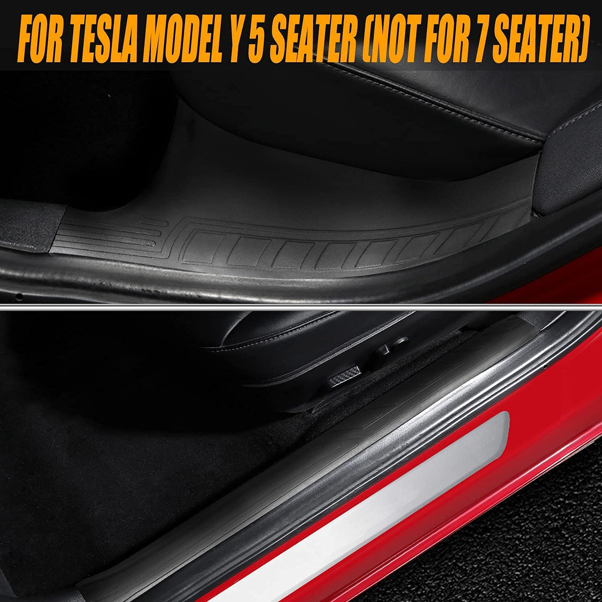 Tesla Model Y TPE Door Sill Protectors, 4-Piece Set, 2020-2023