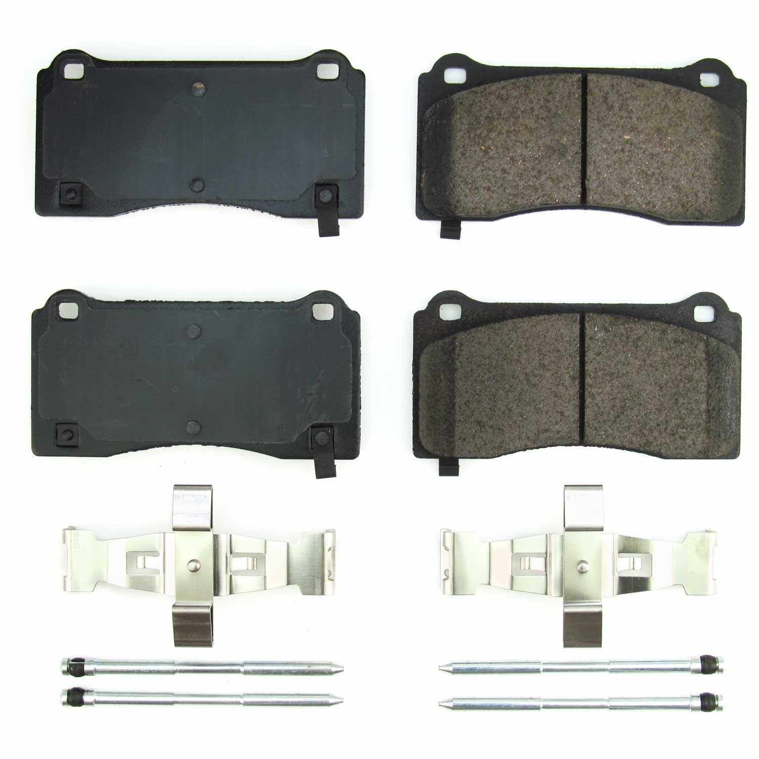 Tesla Model 3, Y Posi-Quiet Front Ceramic Brake Pads with Shims & Hardware, 2017-2024