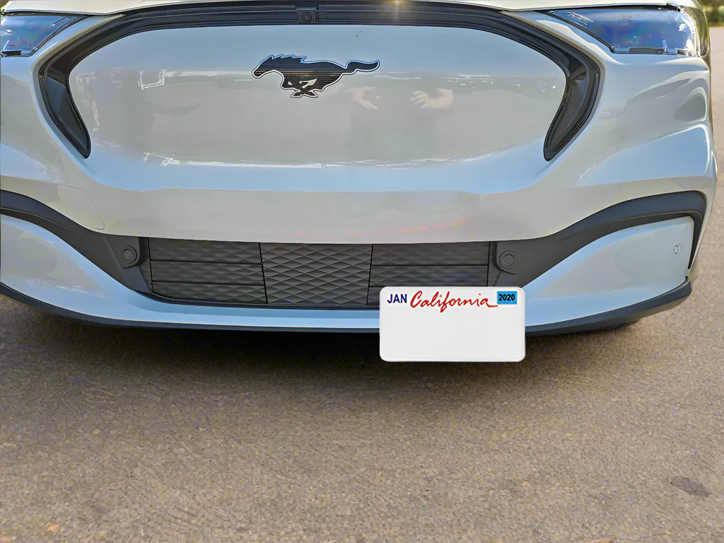 Mustang Mach-E Quick-Release Off Set Design Front License Plate Bracket, 2025