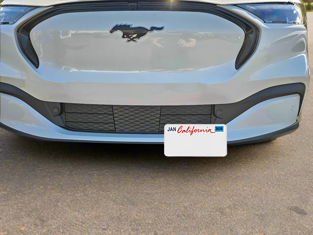 Mustang Mach-E Quick-Release Off Set Design Front License Plate Bracket, 2025