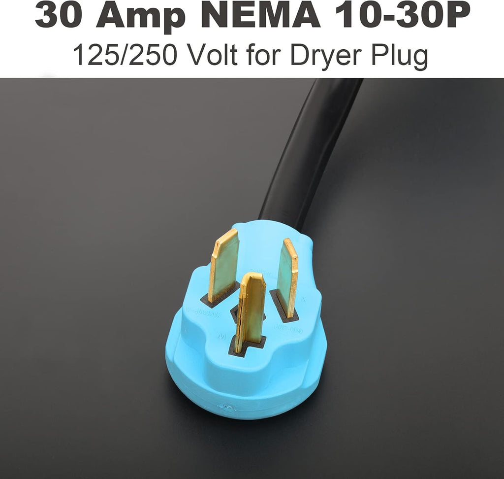 Tesla Model S, 3, X, Y, Cybertruck NEMA 10-30P to 14-50R EV Charger Adapter Cord, 50 Amp Dryer to 50 Amp EV for Level 2 Charging