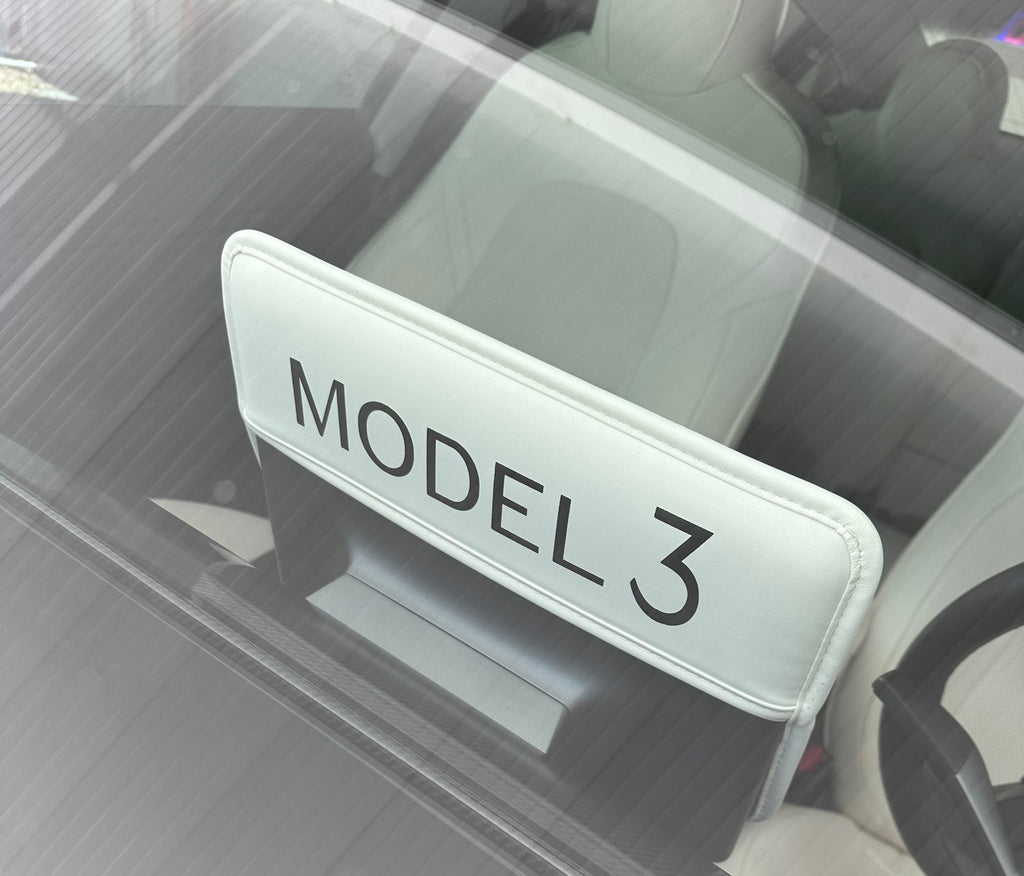 Tesla Model 3 Center Screen Slip On Sunshade Screen Protector, White, 2017-2023