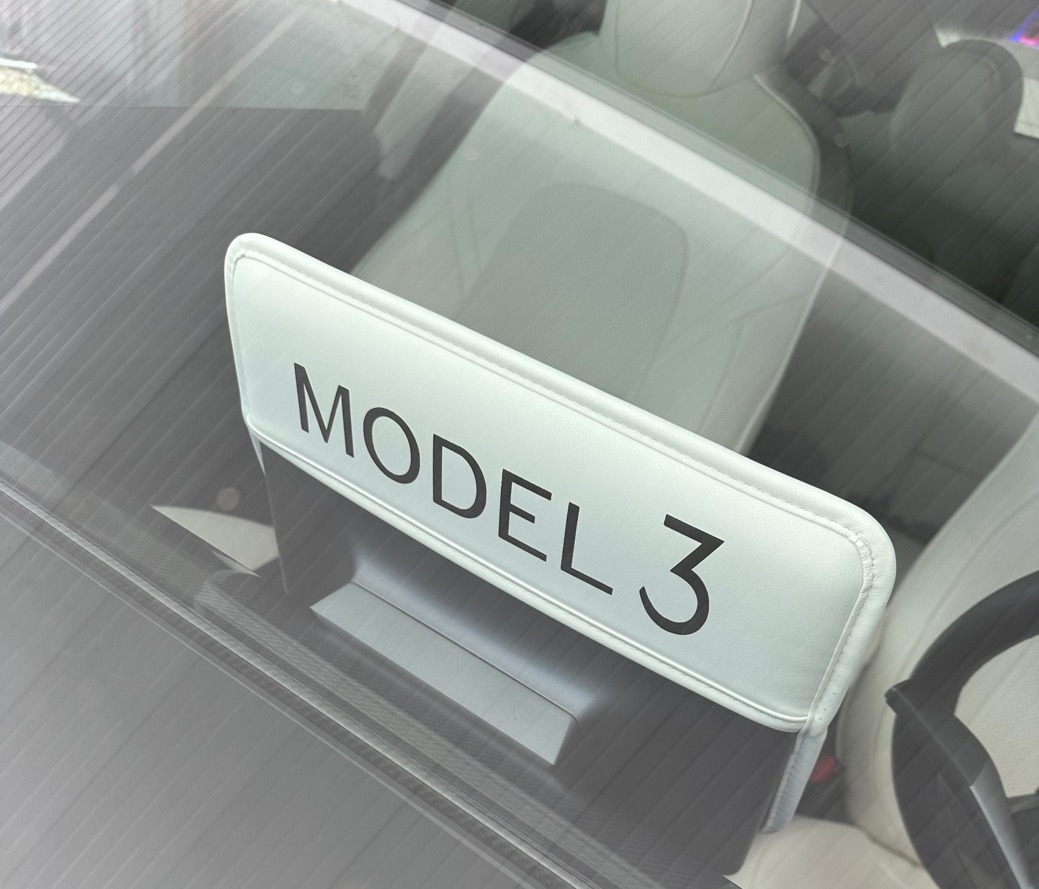 Tesla Model 3 Center Screen Slip On Sunshade Screen Protector, White, 2017-2023