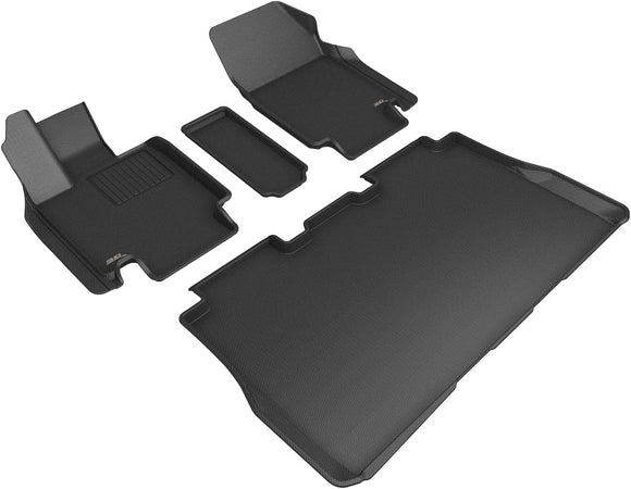 Tesla Cybertruck 3D MAXpider Front and Rear Kagu Floormats, Black, 2024