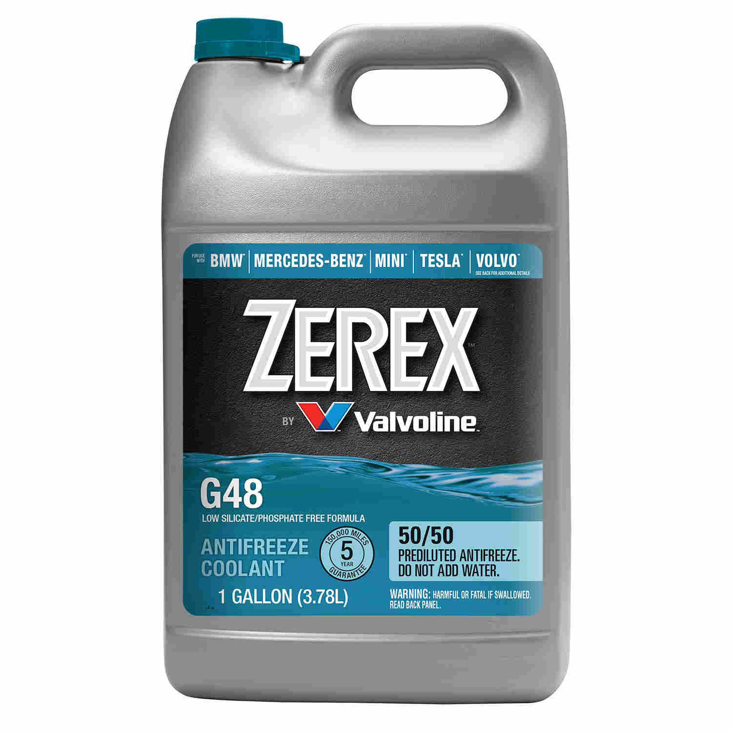 Tesla Model S, X, 3, Y Coolant, Zerex G-48 Blue 50/50 1 Gallon