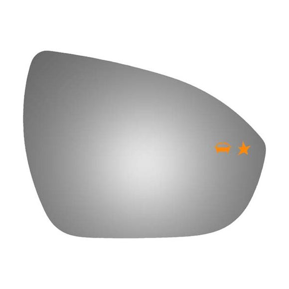 Chevy Bolt EV Right Passenger Replacement Door Mirror Glass Lens, W/Blind Spot Icon, 2017-2023