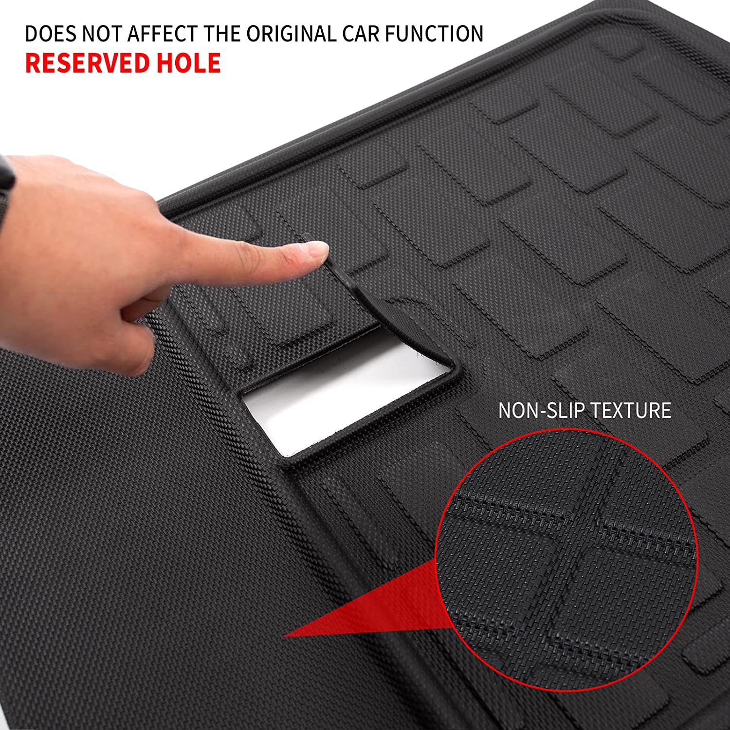 Tesla Model Y 7-Seater 3D Rear 3rd Row Seatback Protectors, Anti-Kick, XPE Brick Style, 2020-2024