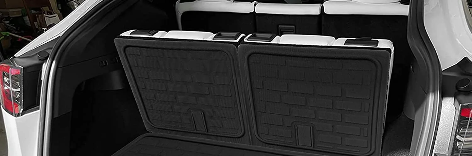 Tesla Model Y 7-Seater 3D Rear 3rd Row Seatback Protectors, Anti-Kick, XPE Brick Style, 2020-2024