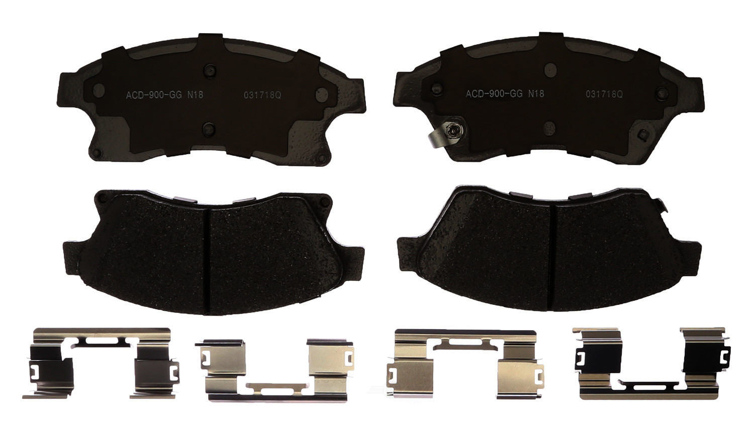 Chevy Volt AC Delco Ceramic Front Disc Brake Pad Set, 2011-2015