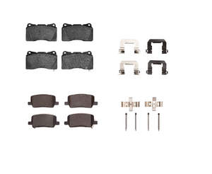 Tesla Model X Complete Brake Pad Bundle Kit, Front & Rear W/Mando Rear Calipers, 2016-2021