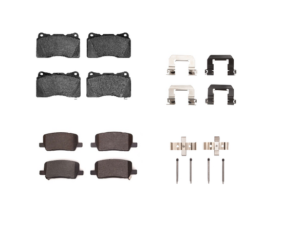 Tesla Model S Complete Brake Pad Bundle Kit, Front & Rear W/Mando Rear Calipers, 2012-2021