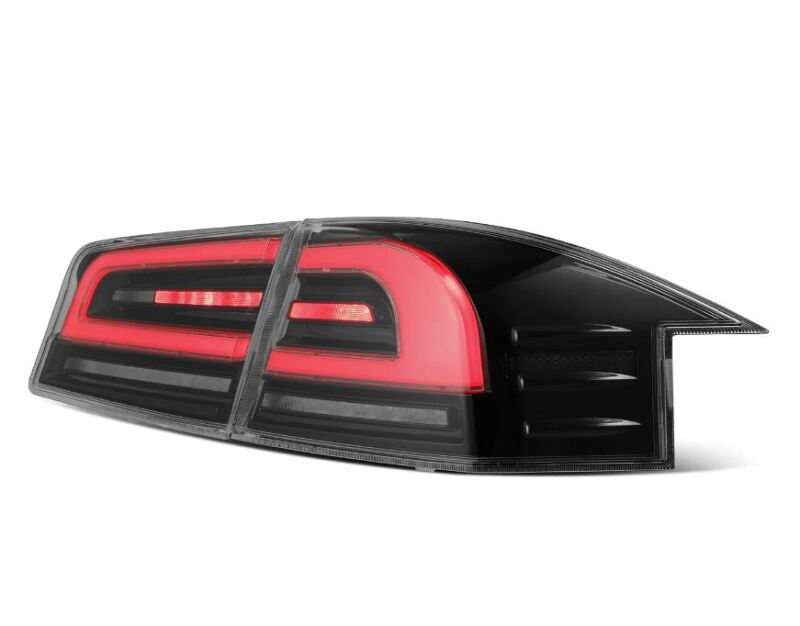 Tesla Model S AlphaRex LUXX-Series LED Taillights, Black/Red, 2012-2021