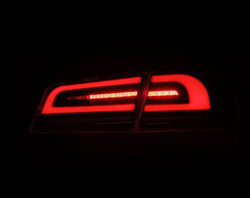 Tesla Model S AlphaRex LUXX-Series LED Taillights, Black/Red, 2012-2021