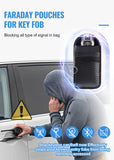 Jaguar I-Pace Key Fob Anti-Theft Shielding Faraday Bag, Pair