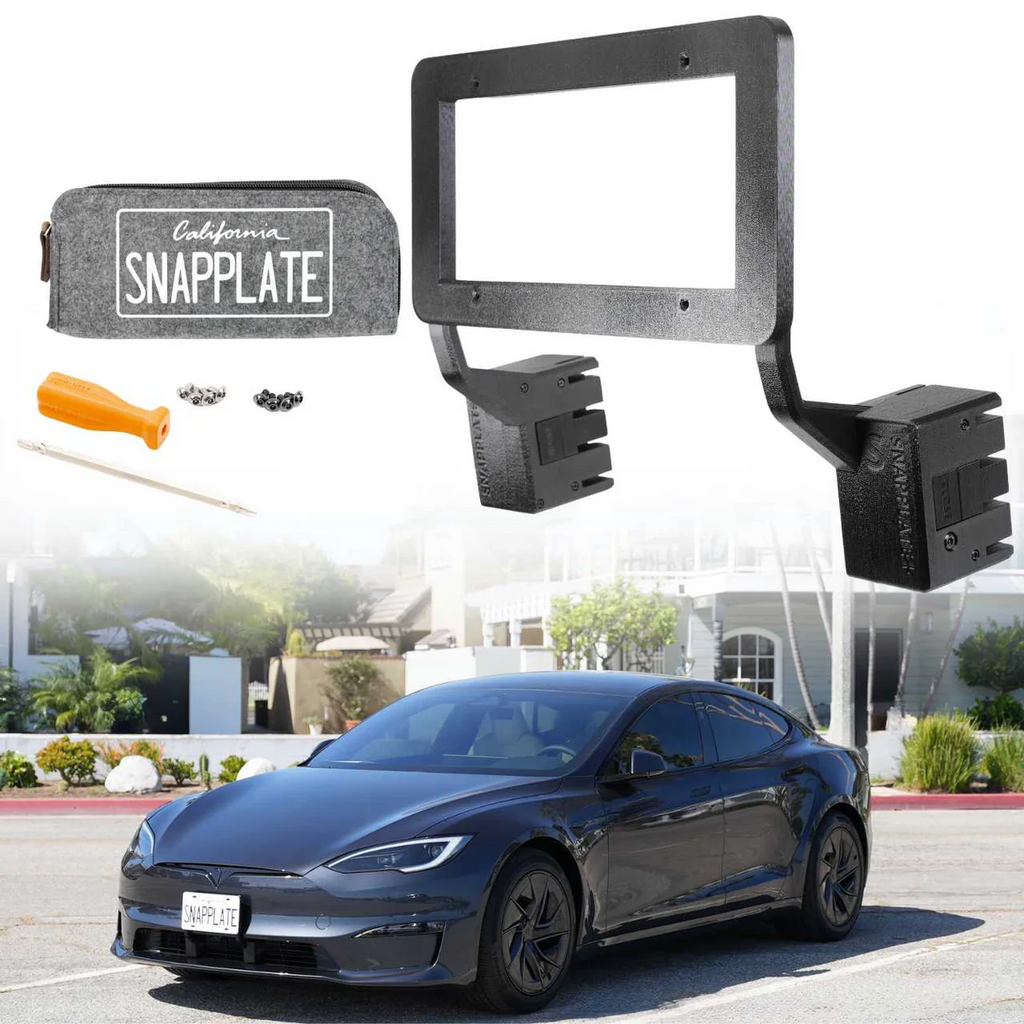 Tesla Model S Base SNAPPLATE Front License Plate Mount, Removable, 2026