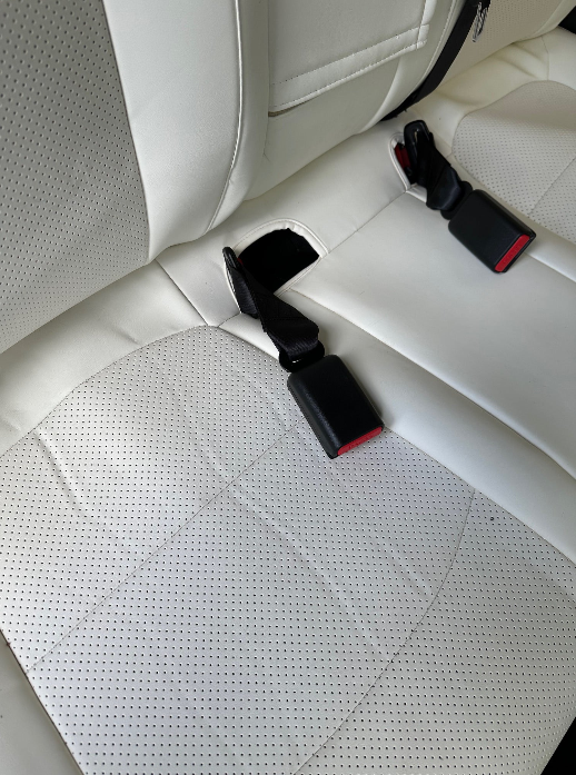 Tesla Model Y Seat Belt Extender, 7" Belt Style, Black, 2020-2026