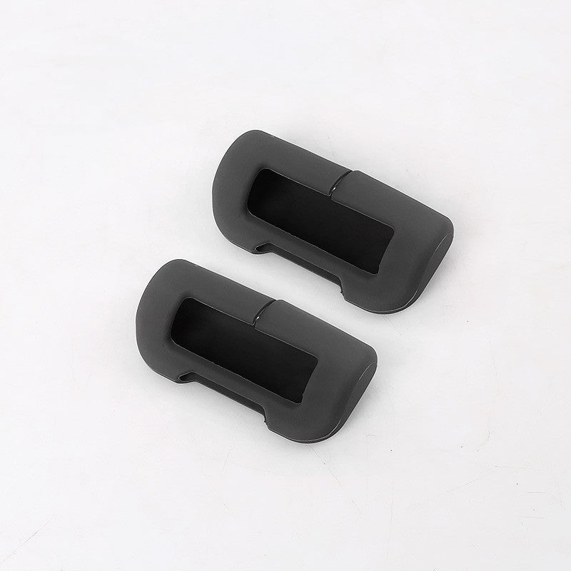 Tesla Model 3, Y Seatbelt Buckle Protective Silicone Covers, Black, 2017-2022