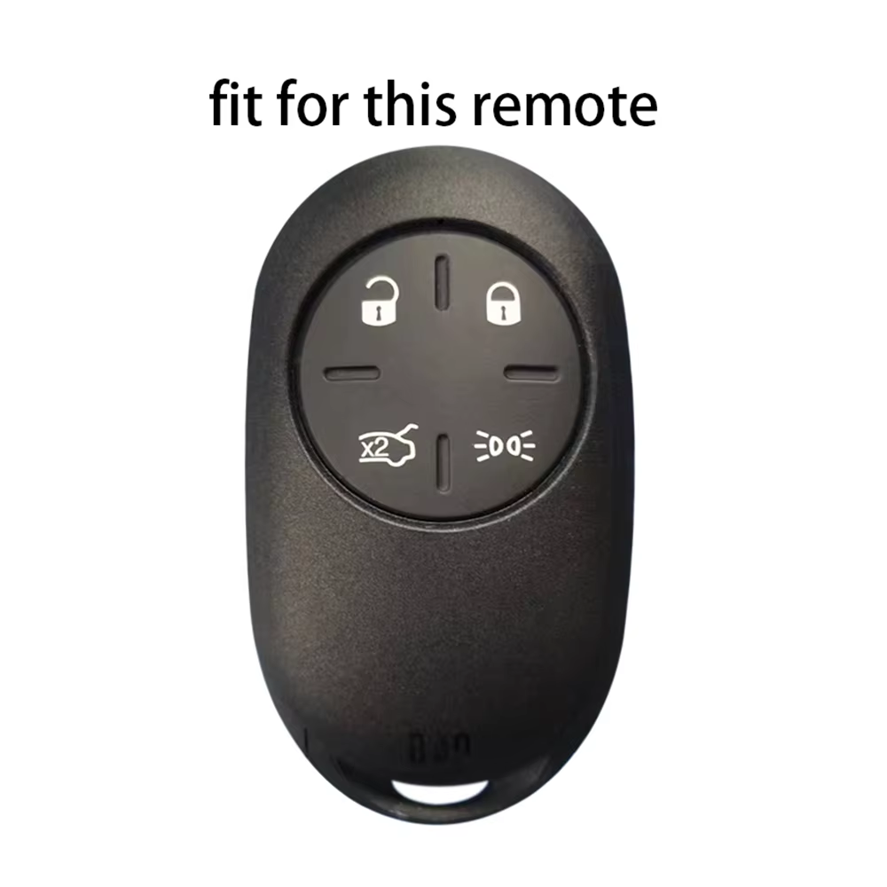 Fiat 500E Silicone Key Fob Case Cover, Black, 2022-2026
