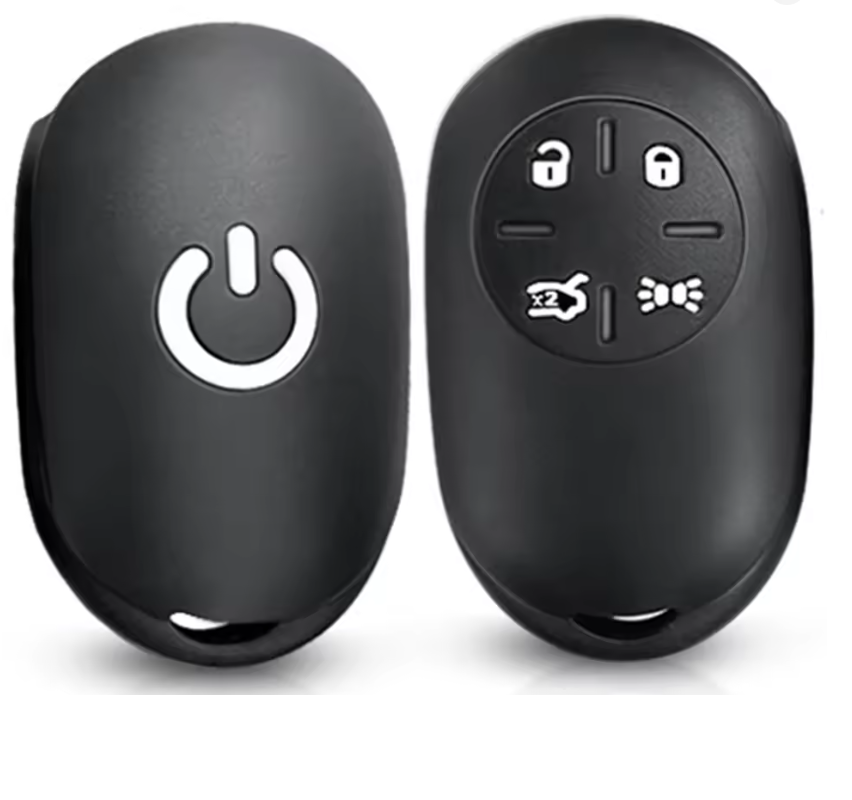 Fiat 500E Silicone Key Fob Case Cover, Black, 2022-2026