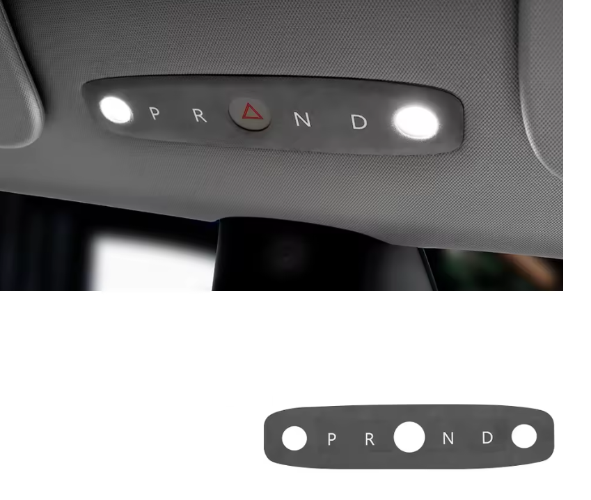 Tesla Model 3 Highland, Model Y Juniper, Interior Reading Light Alcantara Suede Sticker, Black