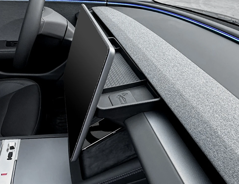 Tesla Model 3 Highland Behind Screen Silicone Storage Tray, Black, 2024-2026