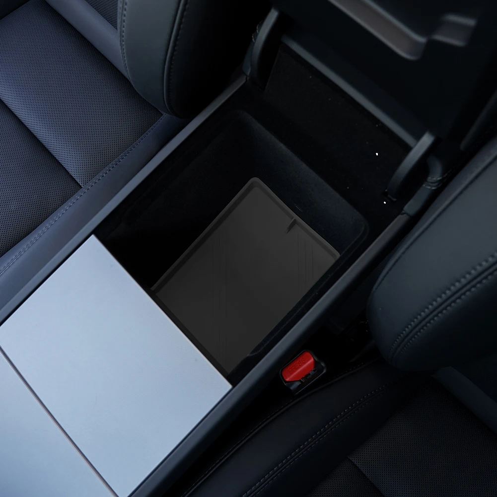 Tesla Model 3 Highland Lower Armrest Console Storage Tray, Silicone, Black, 2024-2026