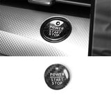 Mustang Mach-E Black Carbon Fiber Push Start Stop Button Cover, 2021-2024