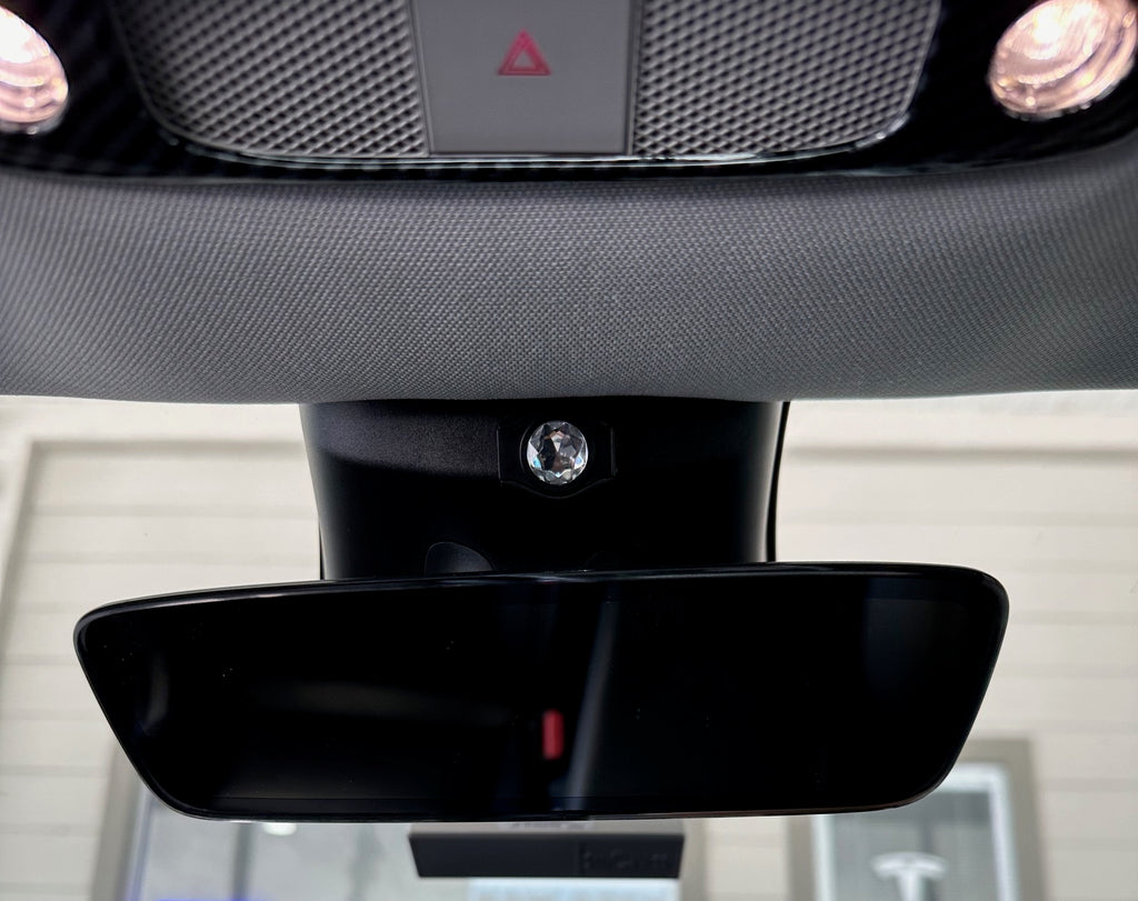 Tesla Model 3, Y Mirror Webcam Privacy Cover, Bling Rhinestone, 2017-2025