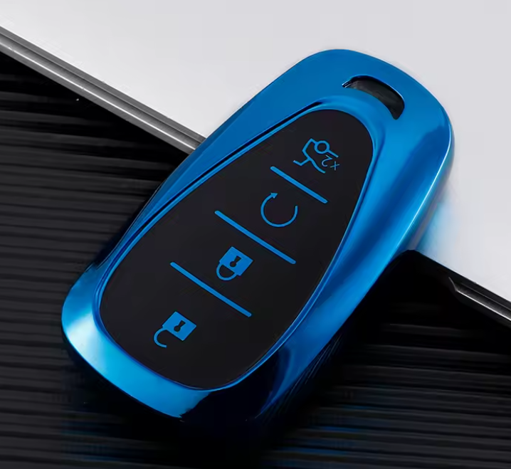 Chevy Volt Remote Key Fob Silicone Skin Case Cover, 2016-2019