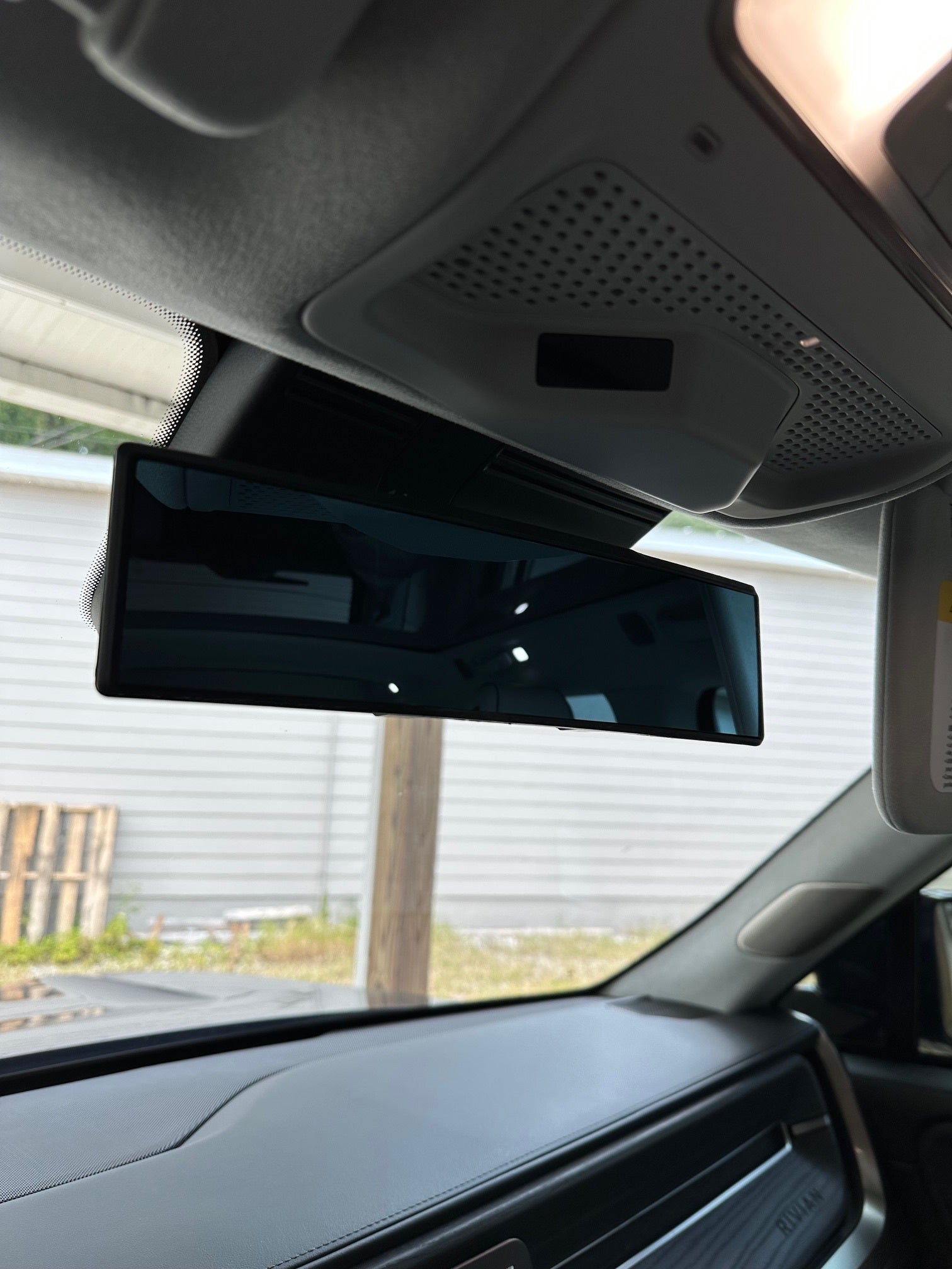 Inside Rear-View Mirror, Wide-Angle View, Convex Clip On for Rivian R1T, R1S