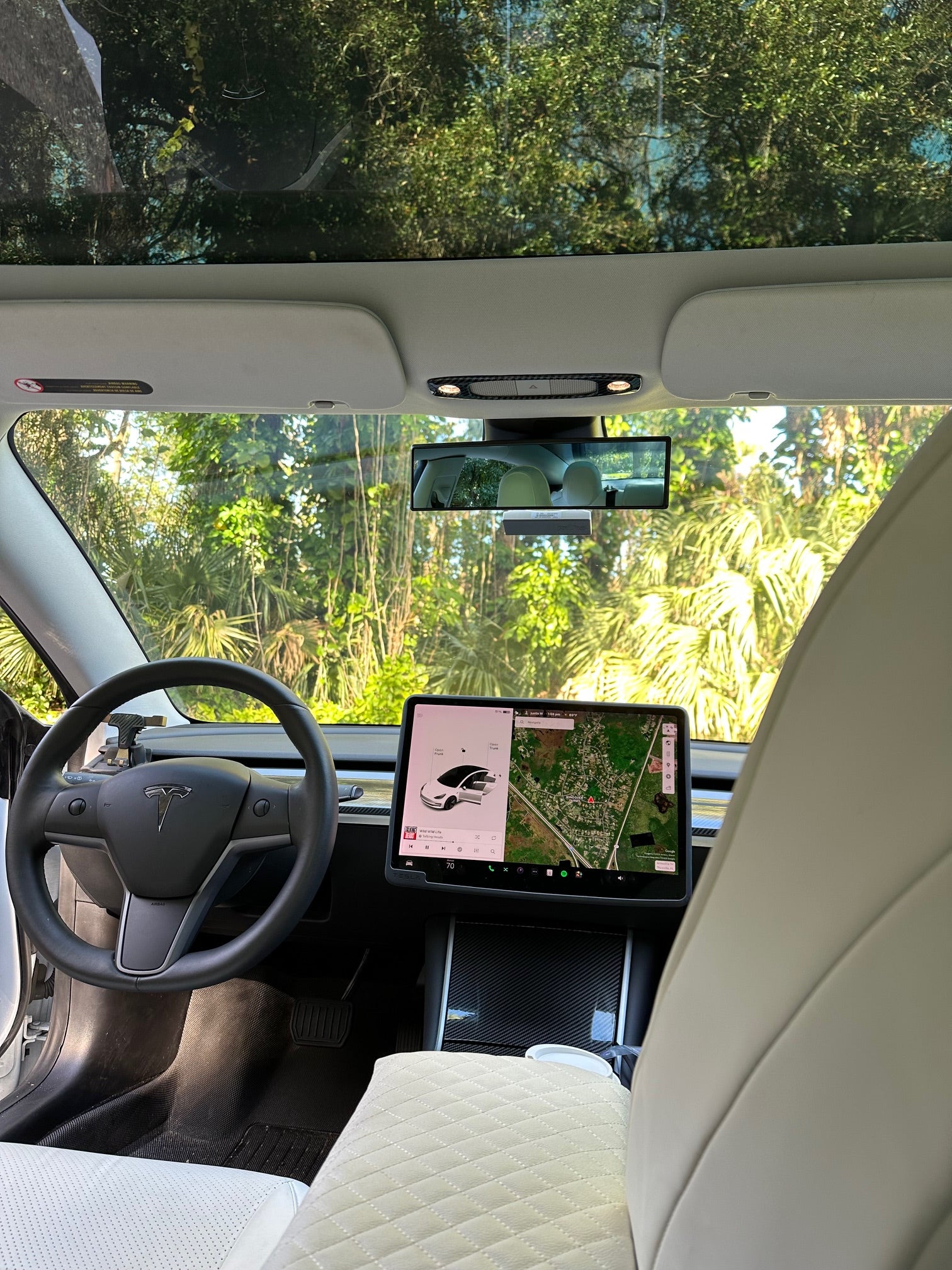 Tesla Model S, 3, X, Y, Inside Rear-View Mirror, Wide-Angle View, Convex Clip On