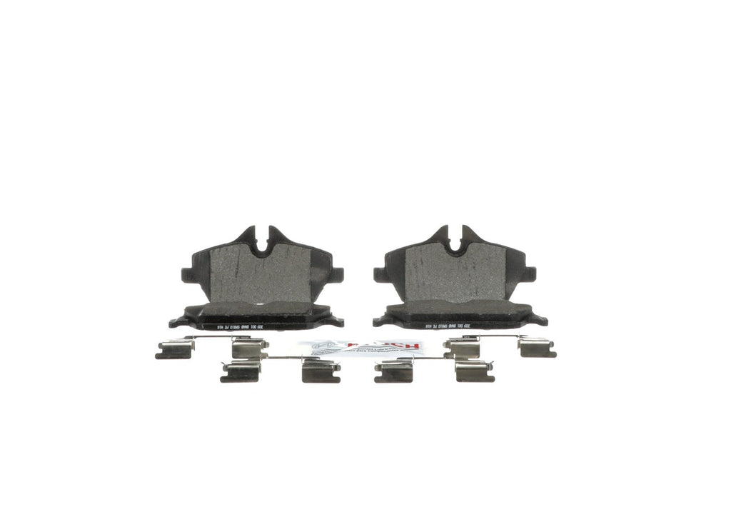 BMW I3 Front Bosch Blue Semi-Metallic Brake Pads with Hardware, 2014-2021