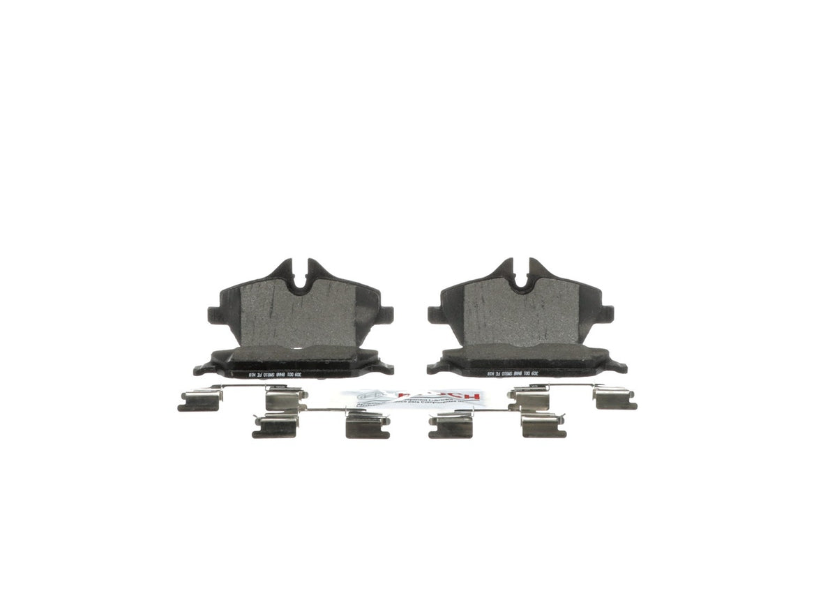 BMW I3 Front Bosch Blue Semi-Metallic Brake Pads with Hardware, 2014-2021