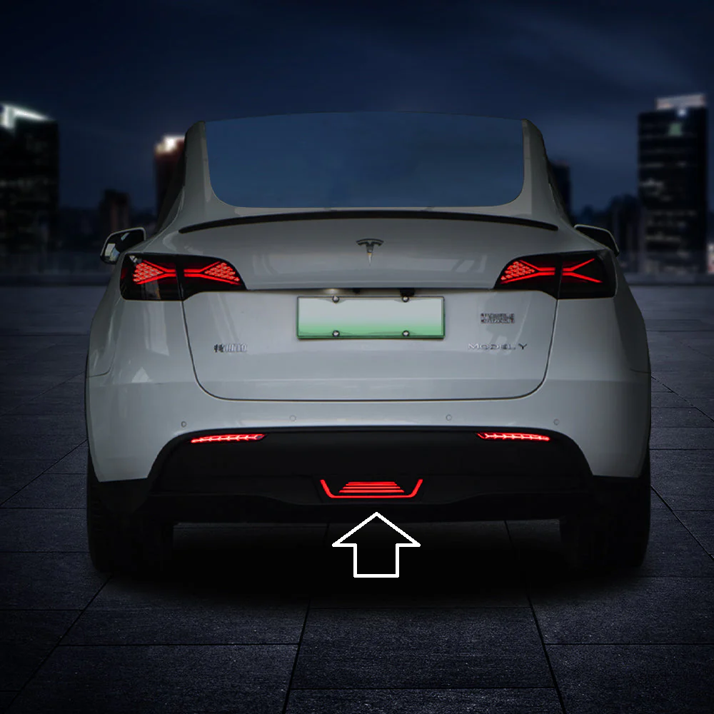 Model Y Zebra-Stripe Pilot Light Rear Brake Light Add On, 2020-2024