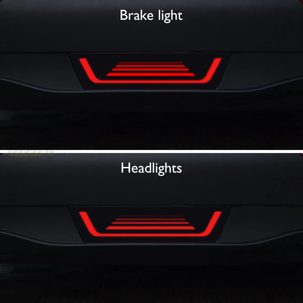 Model Y Zebra-Stripe Pilot Light Rear Brake Light Add On, 2020-2024
