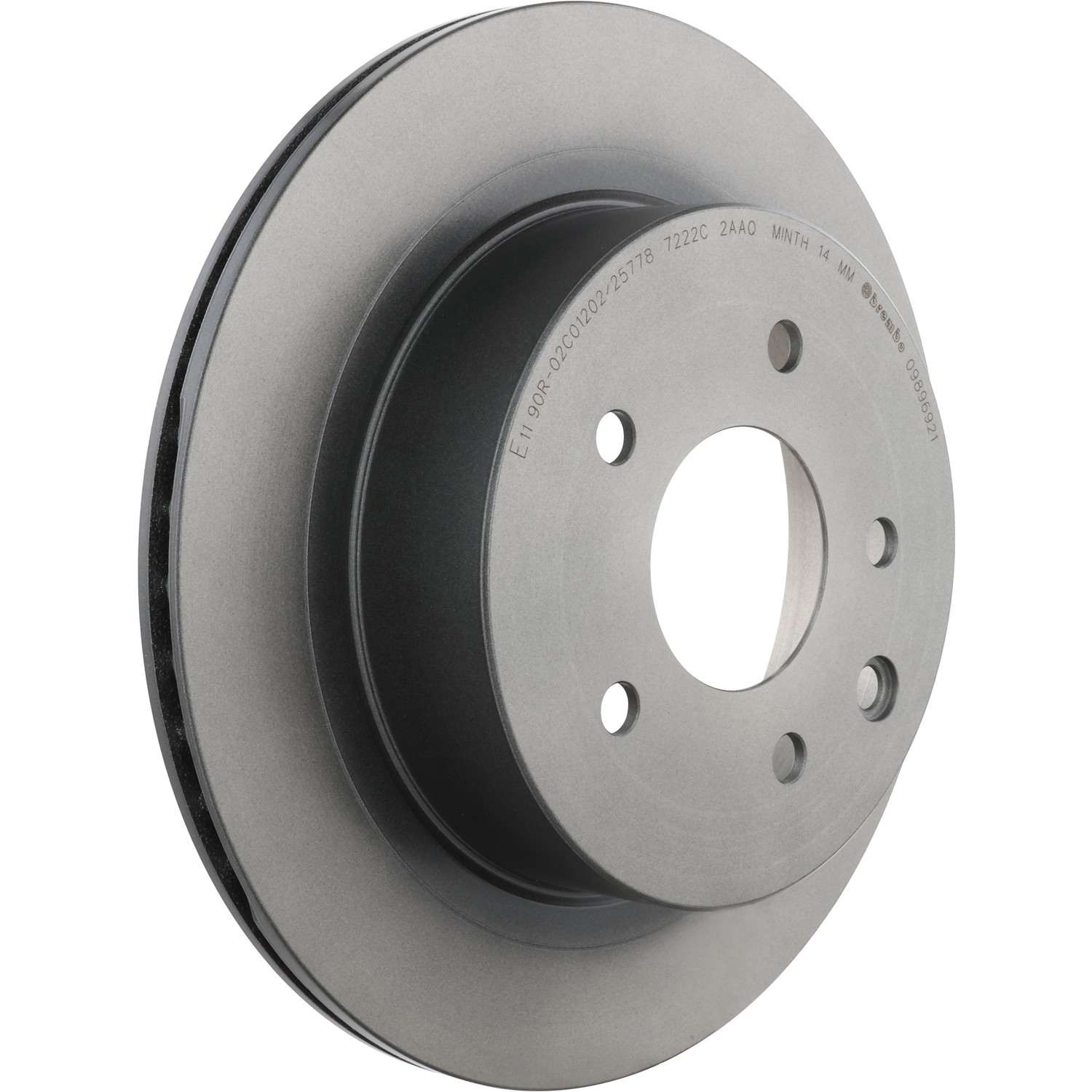 Nissan Leaf Brembo Premium UV Coated Rear Brake Rotor, 2011-2025