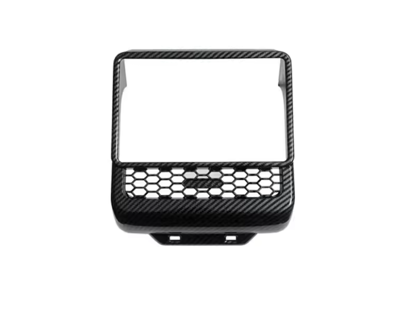 Tesla Model 3, Y Rear Screen Cover Trim, Gloss Carbon Fiber, Highland, Juniper, 2024-2026