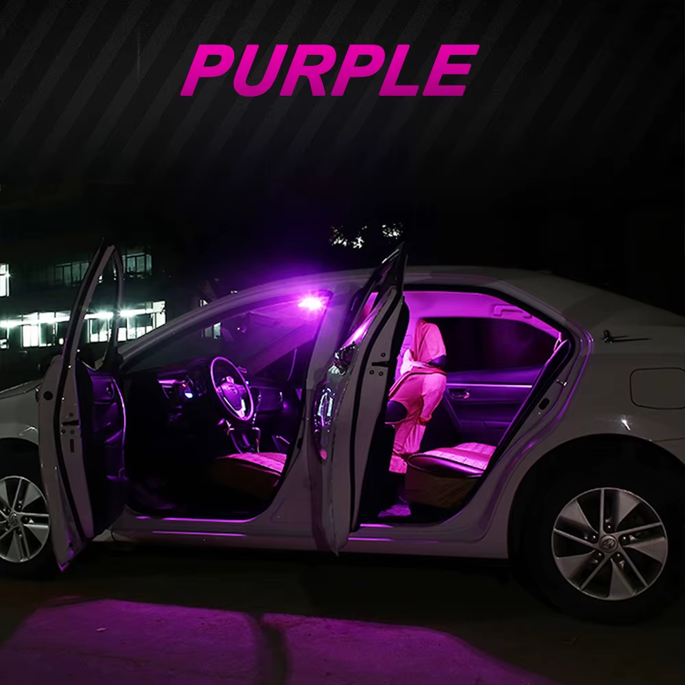 Nissan Leaf LED Interior Light Bulb Kit, Purple, 11-Piece, 2018-2024