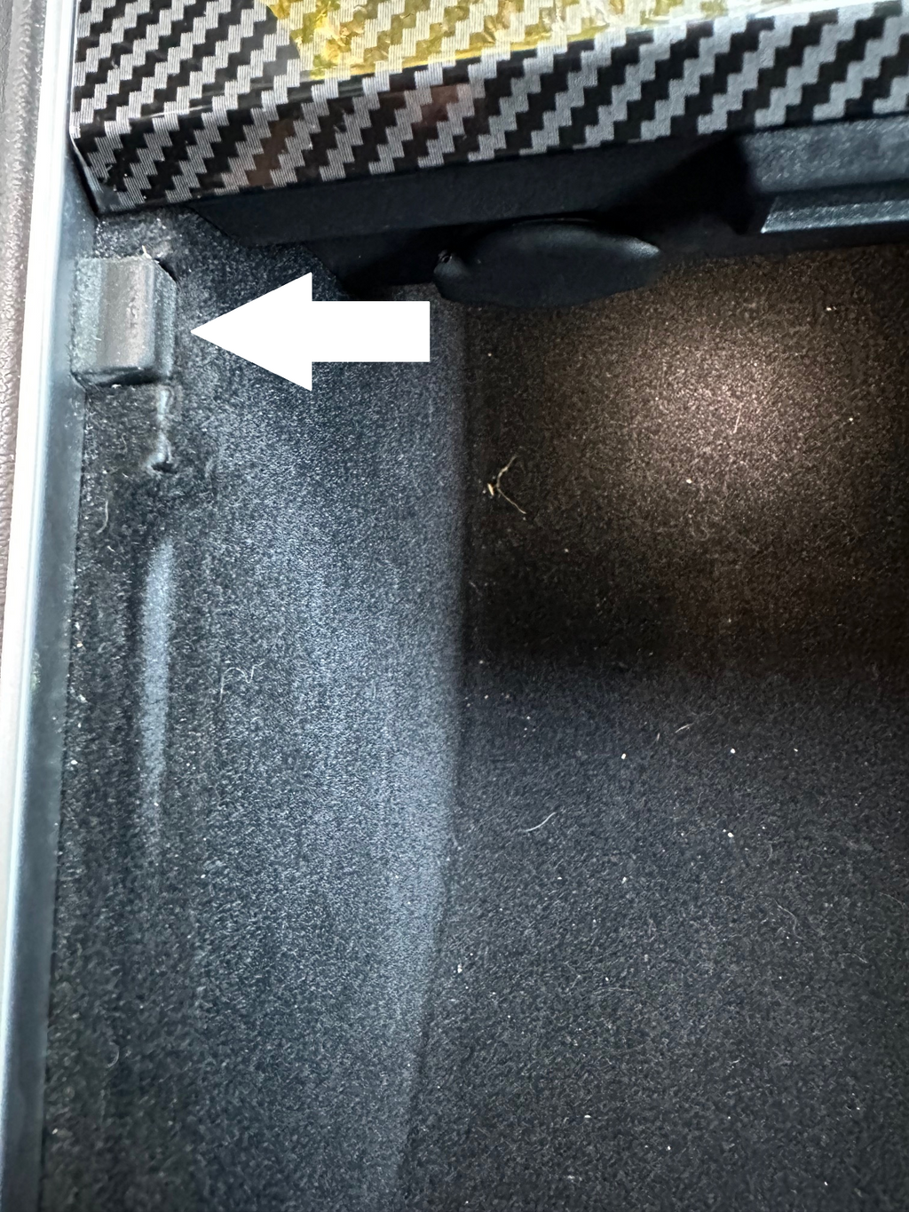 Fiat 500E Black Shield Key Cha Model 3, Y Center Console Armrest Bumper Stop, 2017-2024