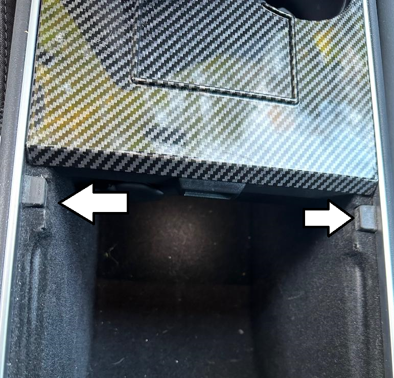 Fiat 500E Black Shield Key Cha Model 3, Y Center Console Armrest Bumper Stop, 2017-2024