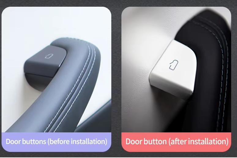 Tesla Model 3 Highland Door Open Switch, Cover Kit, Silver, 2024-2026