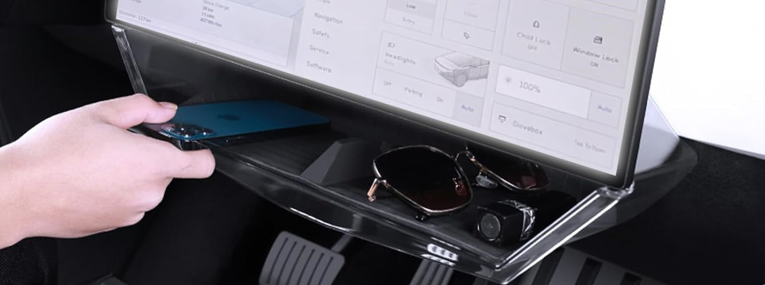 Tesla Cybertruck Under Screen Storage Tray, 2024-2026