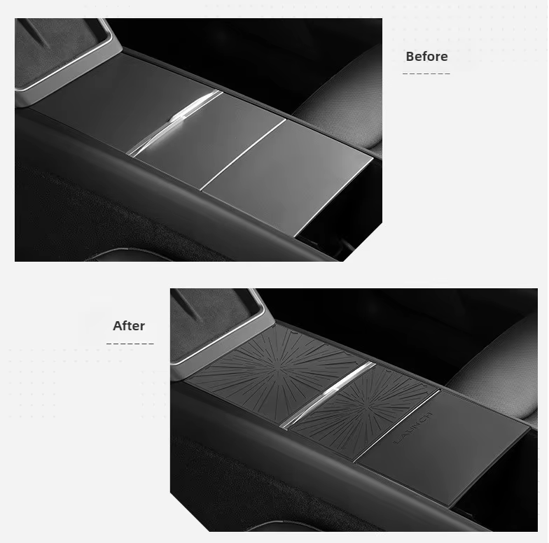 Tesla Model 3 Highland, Model Y Juniper Center Console Protectors, Silicone
