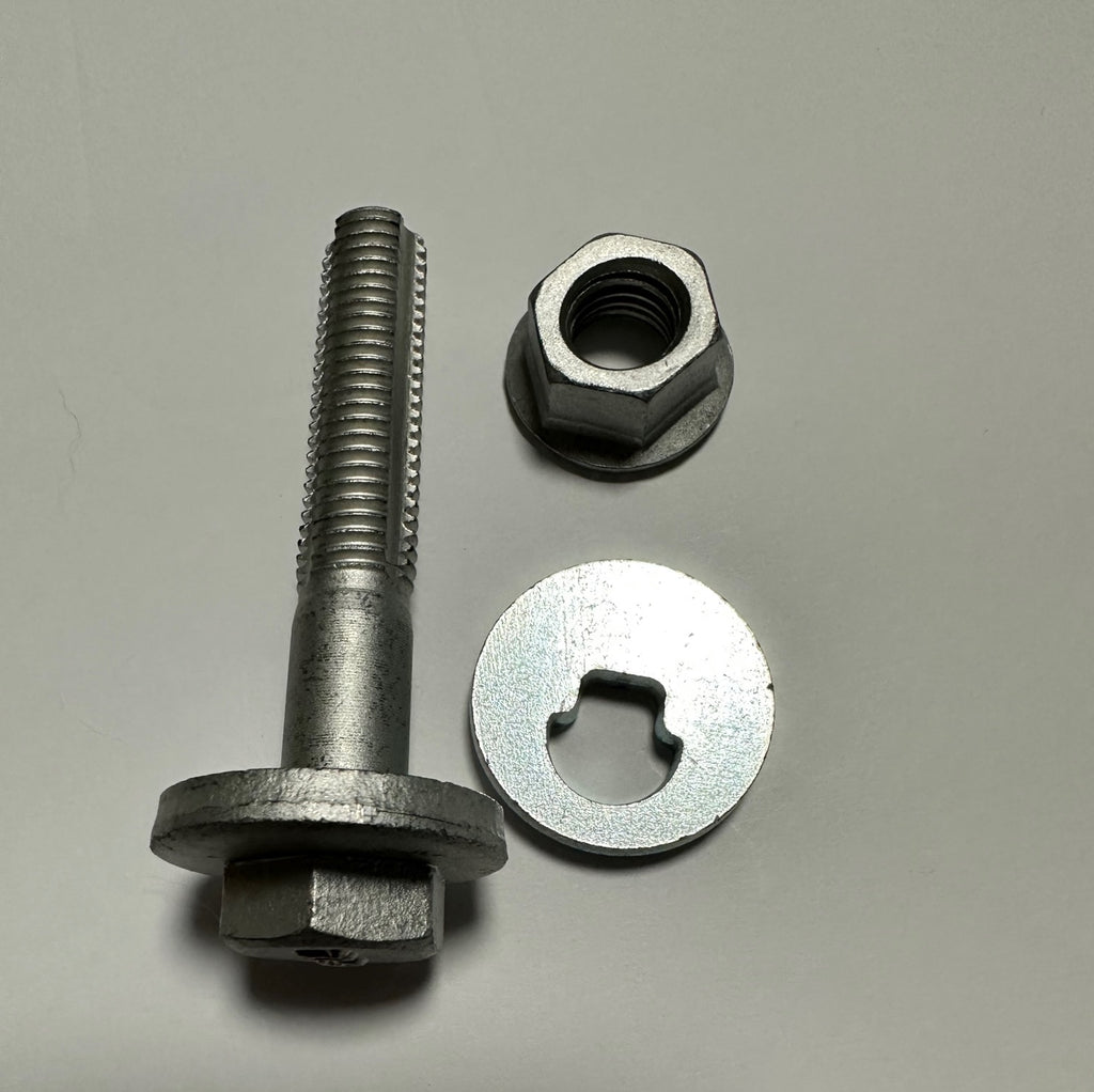 Tesla Model S, X Rear Toe Link Cam Bolt, Nut, & Washer, 2012-2021