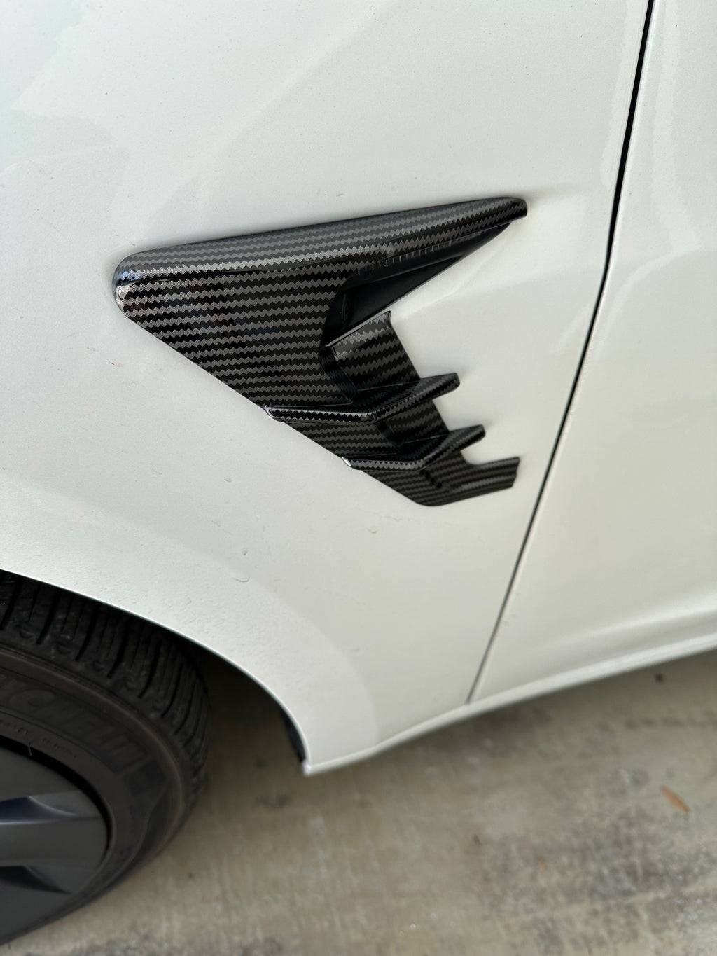 Tesla Model 3, Y Side Camera Vent Trim, Carbon Fiber , 2017-2024