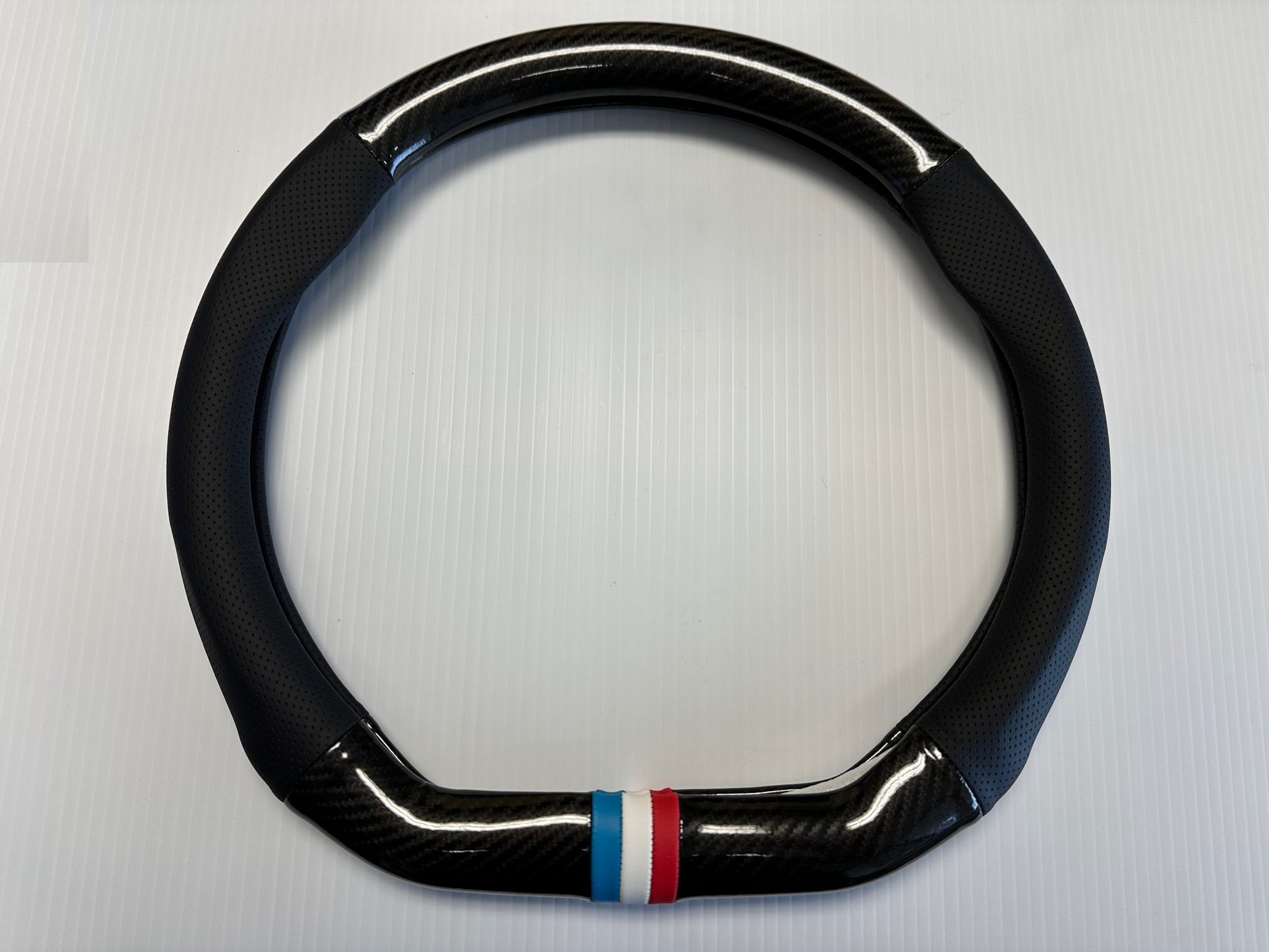 Mustang Mach-E GT Steering Wheel Cover, Leather, Carbon Fiber, 2021-2024