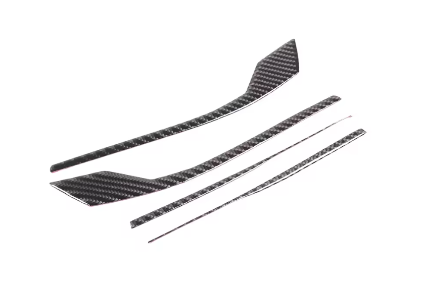 Tesla Model Y Black 3D Carbon Fiber Side Mirror Decoration Strip Epoxy Stickers