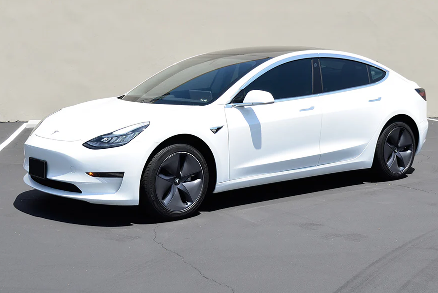 Tesla Model 3 Side Window Deflectors, Chrome, 2017-2023