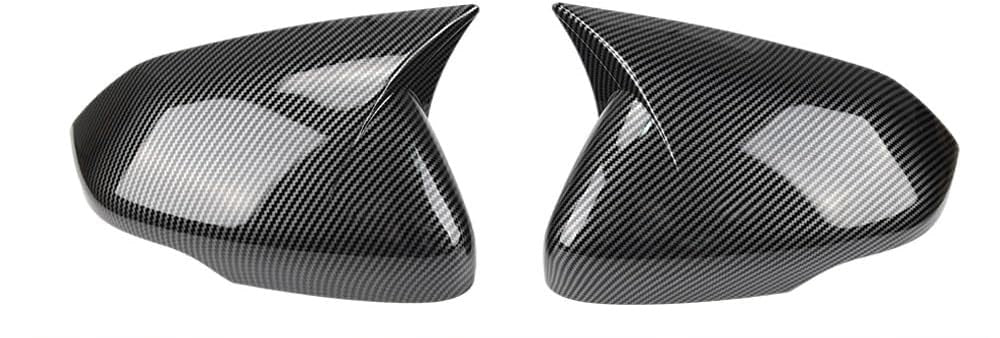 Carbon Fiber Style Ox Horn Rearview Mirror Covers for Rivian R1T, R1S
